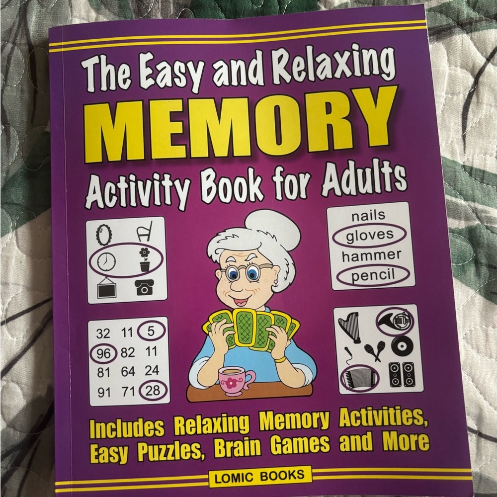 Purple Memory Activity Book for Adults